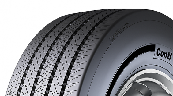 All ContiTread™ treads such as the new Conti Urban HA3 M+S for tires on city buses, are marked with the ContiTread™ symbol. (Image: Continental AG)